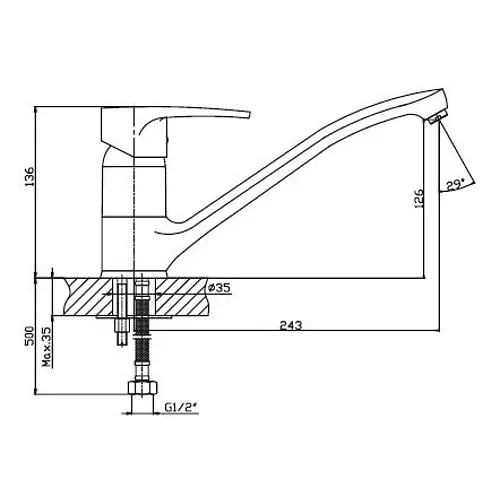 Змішувач для кухні Haiba CEBA 012 (HB0033) - фото 2
