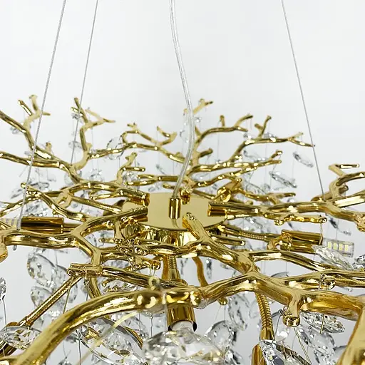 Изысканная золотая люстра DIAMINA с хрустальными камнями Ø 60 см | Ст. 33007-600 GD | Line F - фото 6