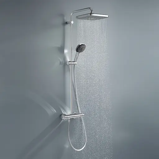 Душова система термостатична Grohe QuickFix Vitalio Comfort System 250 Cube 26696001, Хром - фото 12