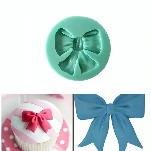 Молд силіконовий кондитерський для мастики та шоколаду Бантик D 6.3 см, Kitchen Master 86296 - фото 1