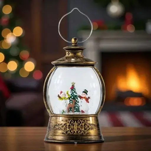 Светильник-декор новогодний Фонарь XHF-8005 LED 5 мелодий USB AAх3 (14.5х9х24см) - фото 2