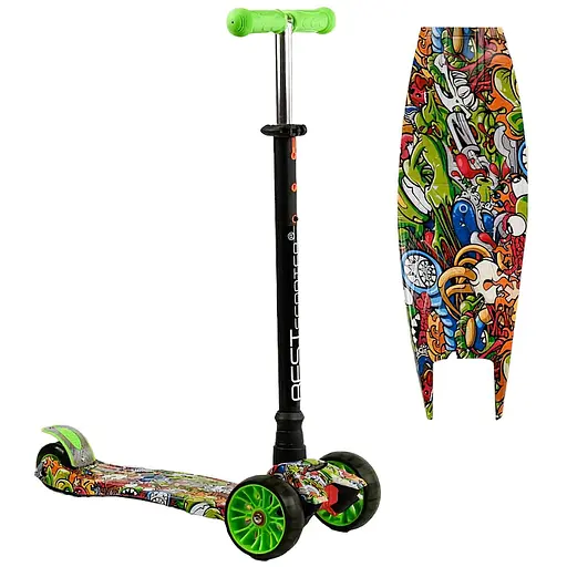 Самокат Best Scooter 75.5-87х55.5х13 см Різнобарвний 000254964