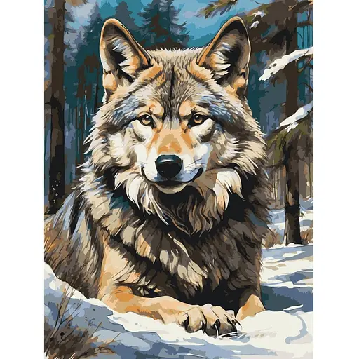 Набор для росписи ArtCraft Волк в лесу 40 x 50 см (11575-AC)