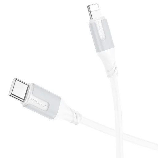 Дата кабель Borofone BX101 Creator 27W Type-C to Lightning (1m) White - фото 3