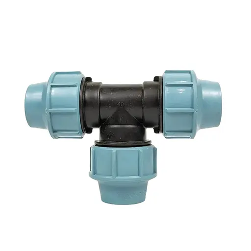 Тройник редукционный 50*32*50 мм зажимной Сантехпласт