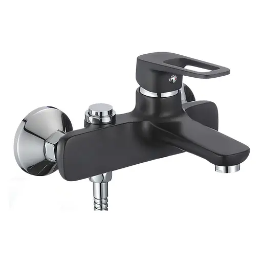 Змішувач для ванни з коротким зливом Mixxus Nevada 009 Euro black MI5918 Чорний матовий - фото 1