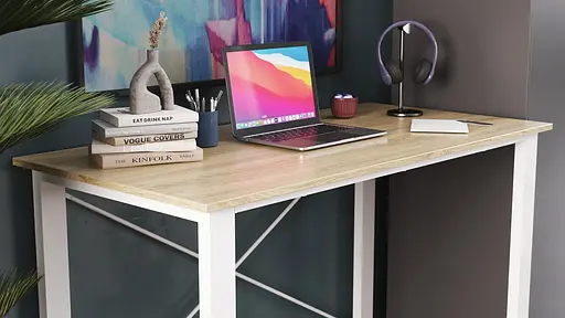 Письменный стол Ferrum-decor Драйв 750x1200x600 Белый металл ДСП Дуб Сонома Трюфель 16 мм (FRD-103126) - фото 6