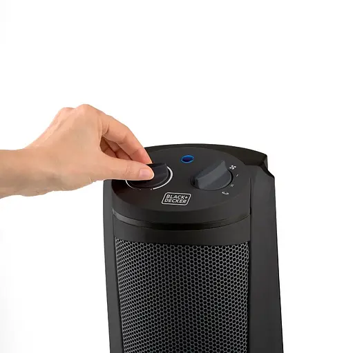 Тепловентилятор BLACK+DECKER 2,0 кВт, площадь обогрева 20 кв.м., напольный, черный (BXSH2002E) - фото 8