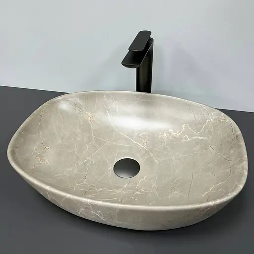 Умивальник VBI Olbia beige stone накладний VBI-014301 - фото 3