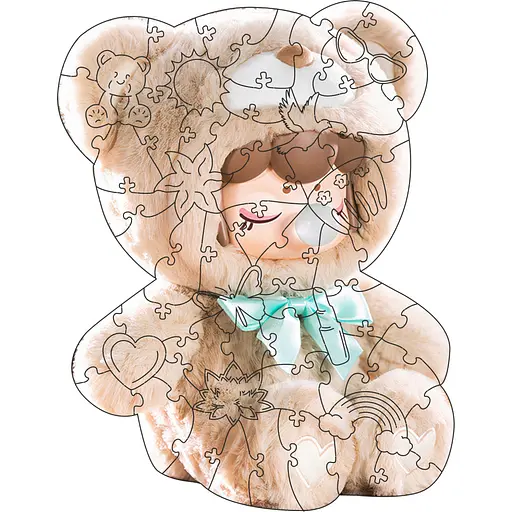 Фигурный пазл из дерева "Нэнси" Art Craft PZ015-A4C-AC 75-125 деталей, размер А4 - фото 1