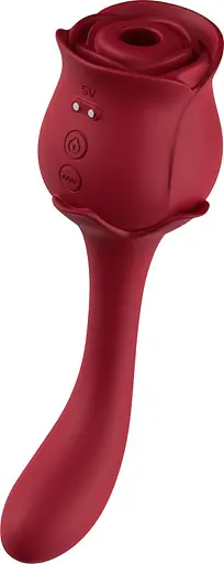 Вакуумний стимулятор клітора з вібрацією B - Series Joy Boss Series Rose бордовий - фото 3