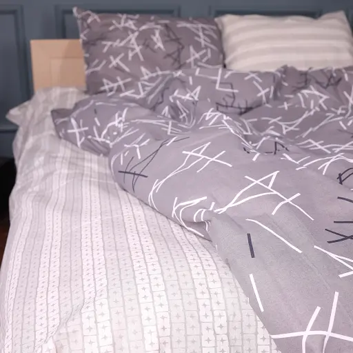 Комплект постельного белья MirSon Scandi Lines Ranforce Elite 220х240 см серый (2200012434390) - фото 4