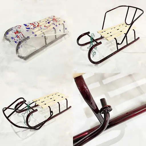 Санки детские с откидной спинкой, бордо, АРТ. 4 БОРДО