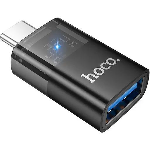 Перехідник Hoco UA36B USB-C Male to USB-A Female OTG Black [140337] - фото 3