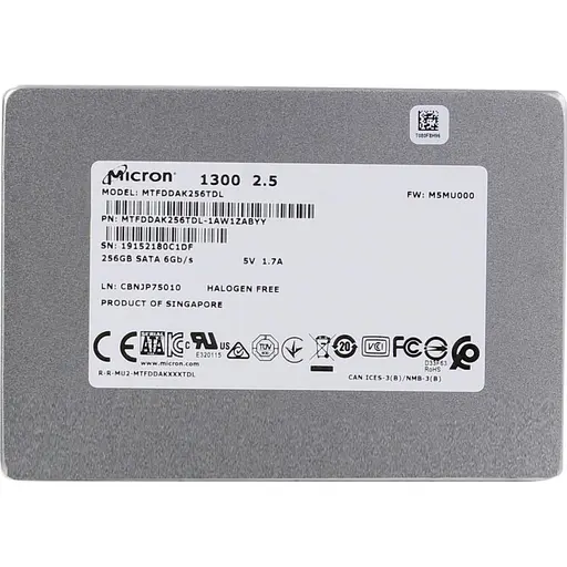 Накопитель SSD Micron Sata 2.5" 256Gb (MTFDDAK256TDL) Б/у - фото 1