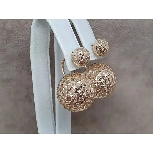 Золоті сережки Favoritum з алмазною гранню. 210336_15_А - фото 4