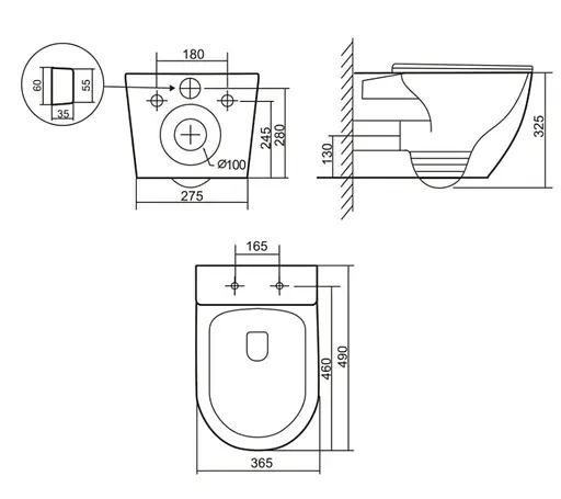 Унитаз подвесной Qtap Robin Ultra Quiet, с сиденьем Slim Duroplast/Soft-close/Quick relase QT13332381АSSB - фото 8