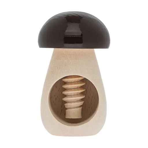 Винтовой деревянный орехокол «Гриб» с темно-коричневой шапкой, Woodly 85952 - фото 1