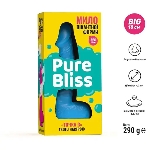 Крафтове мило-член із присоскою Pure Bliss Big Blue - фото 6