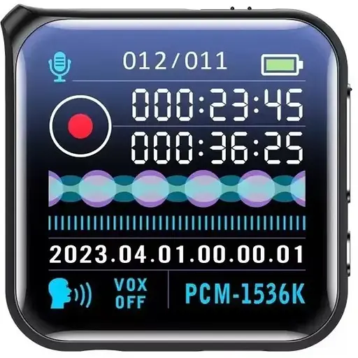 Мини диктофон Nectronix M30 с большим экраном, радио и MP3 плеером 64 Гб памяти