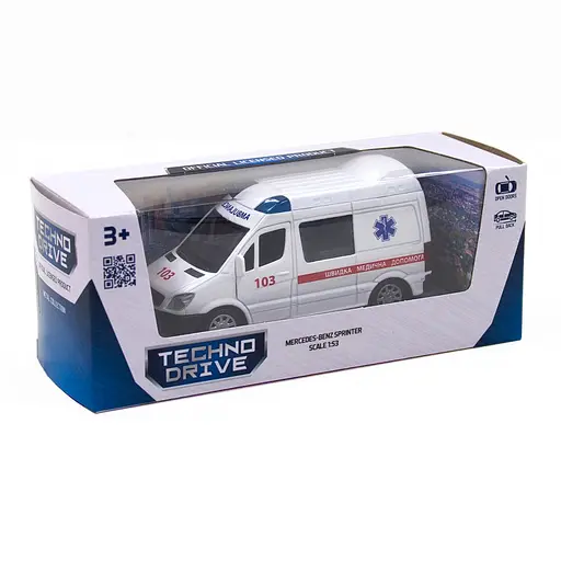 Автомодель детская Скорая помощь MERCEDES-BENZ SPRINTER TechnoDrive 250295 инерционная - фото 10