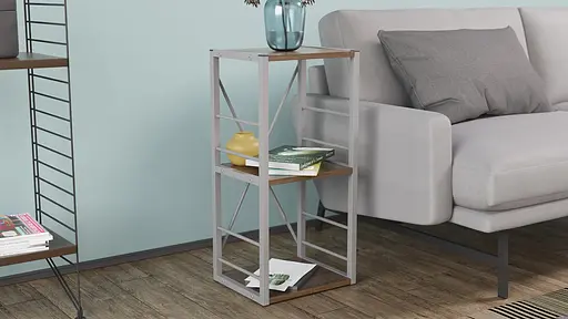 Етажерка 3/34 Ferrum-decor Серії Коннект 73x34x28 сірий ДСП Дуб Сонома Трюфель 16мм (FRD-104305) - фото 3