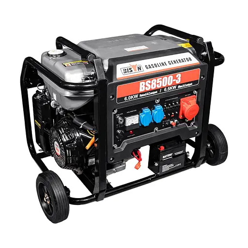 Генератор бензиновый трехфазный 6 кВт Bison BS8500-3 (41-00408) - фото 3