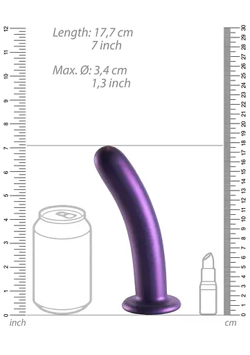 Фалоімітатор Ouch! Smooth G-Spot Dildo 7'' 17.7 см (фіолетовий) - фото 10