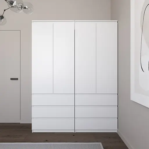 Шкаф для одежды Vays со штангой и полками, 6 ящиков, комплект из 2 шкафов R9+R16