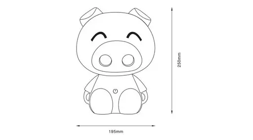 Нічник PIG KDR-603B-PE Zuma Line - фото 5