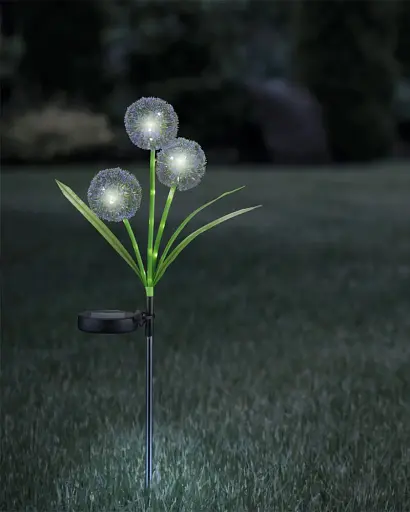 Вуличний світильник на сонячній батареї Goldlux 329509 Allium LED 6500K IP44 зелений - фото 3