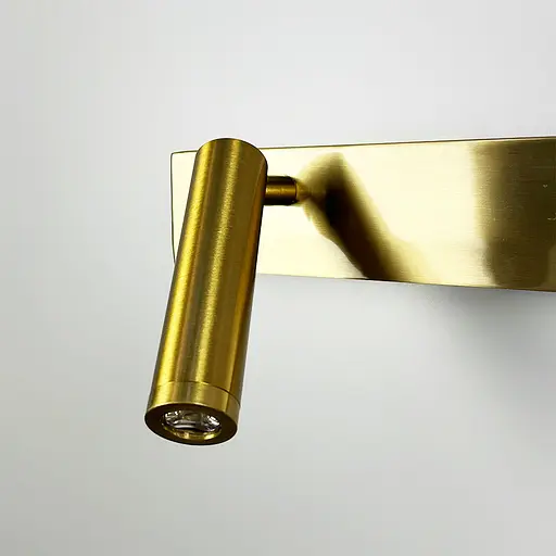 Латунне бра Line F з поворотним спотом зліва + розʼєм USB Арт. WJ 028/2 R AB (правий) - фото 3