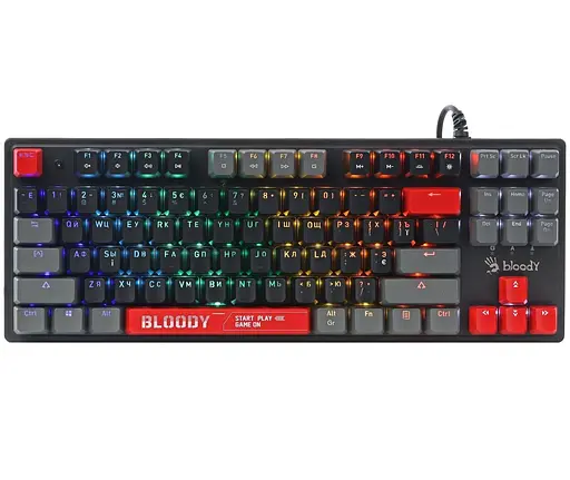 Клавиатура Bloody A4Tech S310N USB (Energy Red) Black (S310N (Energy Red)) - фото 1