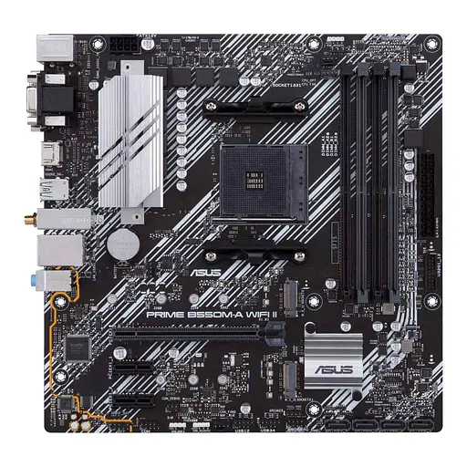 Материнская плата ASUS PRIME B550M-A WIFI II (PRIME B550M-A WI-FI II) (Socket AM4, AMD B550, Micro-ATX) - фото 1