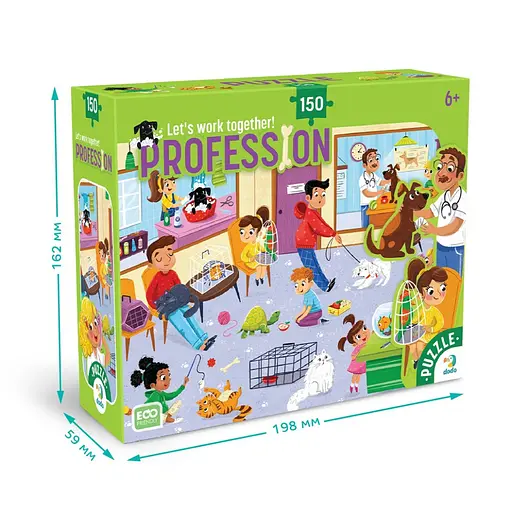 Пазл детский "Профессии. Ветеринар" DoDo Toys 300701, 150 элементов - фото 4