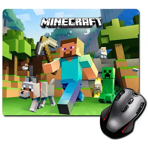 Ігрова поверхня Nextprint Стів з Кіркою Майнкрафт Minecraft 220 х 180 мм (584)