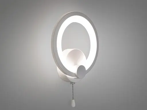 Світильник настінний потужністю 17W, біле кільце - фото 1