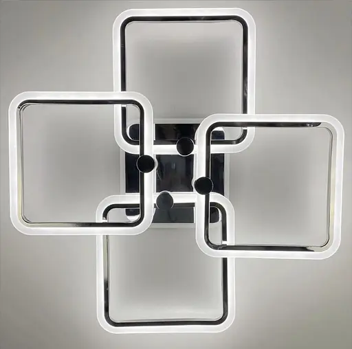 Светодиона люстра chrome на 4 рожка квадратной формы Line.F A 2503/4S CR - фото 4