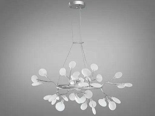 Оригинальная новинка люстра на кухню "Светлячок", 36 ламп, хром сатин - фото 2