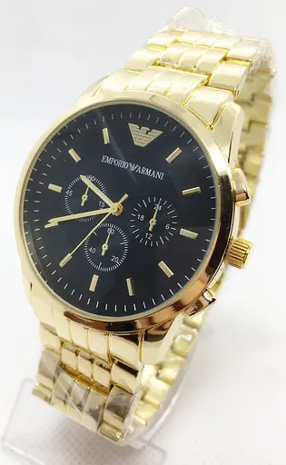 Наручний годинник чоловічий No Brand Emporio Armani Золотистий (IBW687YB) - фото 2