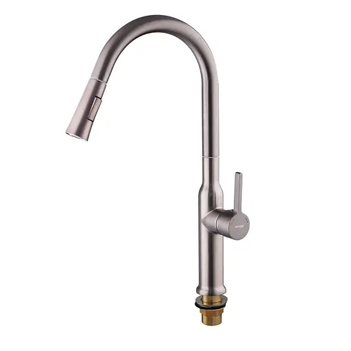 Смеситель для кухни с выдвижным изливом Mixxus Premium Pull 014 graphite MI6959 Графит - фото 4