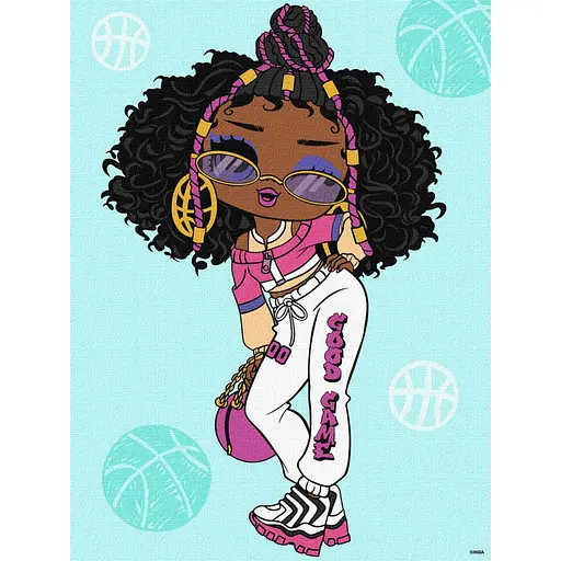 Картина за номерами "L.O.L. Surprise! Tweens Hoops Cutie" Ідейка KHO6285, 30х40 см - фото 1