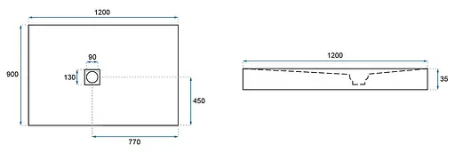 Душовий піддон Rea black Rock 90x120 REA-K4580 Чорний - фото 7
