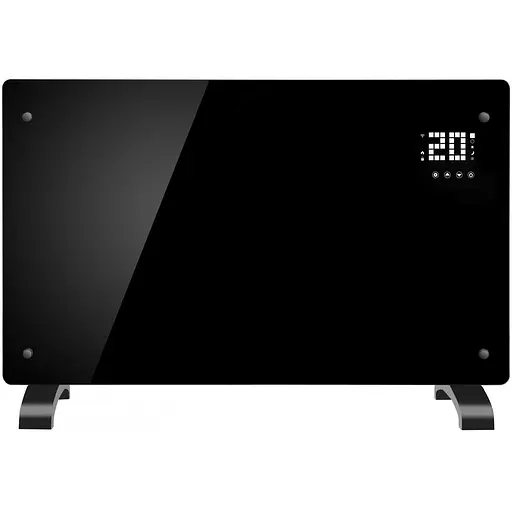 Конвекторний нагрівач 2 в 1 Volt Polska TermoGlass Pro 2000 W Wi-Fi SMART Black