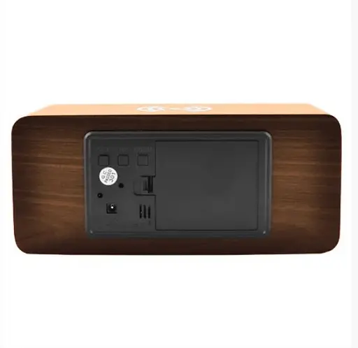 Сетевые настольные часы VST-889-4 беспроводная зарядка + температура (USB ААА) Зеленые цифры - фото 2