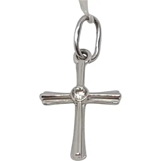 Золотий хрестик Столична Ювелірна Фабрика з фіанітом. 440458Б