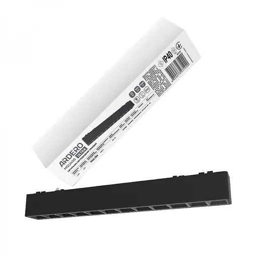 Светодиодный магнитный трековый светильник Ardero MGU400 Ultra 12W 4000К черный (80122)