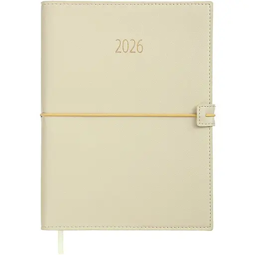 Щоденник датований Buromax Pandora 2026 A5 штучна шкіра бежевий (BM.21141-28)