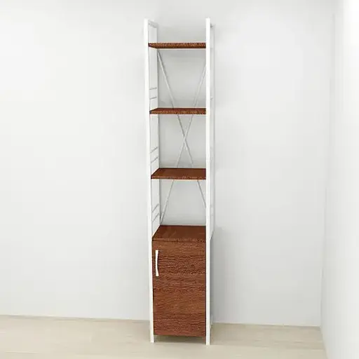 Етажерка 4/34 Ferrum-decor Серії Конект із тумбою 179x34x28 Білий ДСП Венге (FRD-105535)