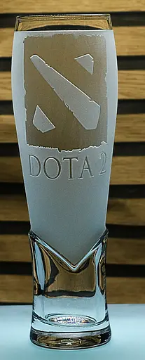 Пивний келих крафтовий 440 мл Dota 2  Дота 2 з гравіюванням скляний кухоль сувенір для геймера - фото 1